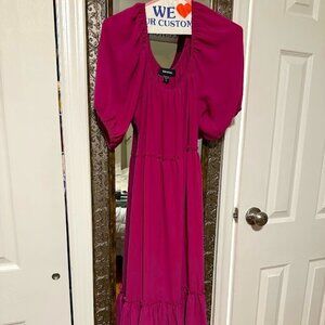 Karen Kane Pink NWOT Puff Sleeve Dress